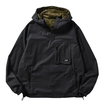 Taion Mountain Non Down Reversible Hooded Jacket Dark Olive / Dark Navy - Parasol Store
