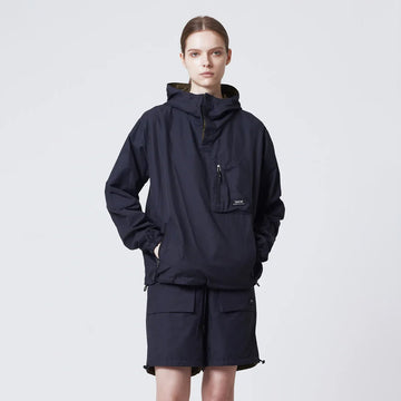 Taion Mountain Non Down Reversible Hooded Jacket Dark Olive / Dark Navy - Parasol Store