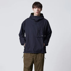 Taion Mountain Non Down Reversible Hooded Jacket Dark Olive / Dark Navy - Parasol Store