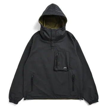 Taion Mountain Non Down Reversible Hooded Jacket Dark Olive / Dark Navy - Parasol Store