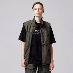Taion Mountain Reversible Mesh Vest Dark Olive / Dark Navy - Parasol Store