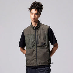 Taion Mountain Reversible Mesh Vest Dark Olive / Dark Navy - Parasol Store