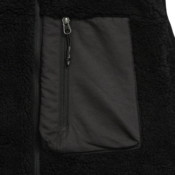 Taion Mountain W-Zip Boa Hi Neck Vest Black / Black