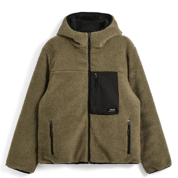 Taion Mountain W-Zip Boa Hood Jacket Dark Beige / Black