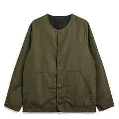 Taion Non Down Military Reversible Crew Neck Cardigan Black - Parasol Store