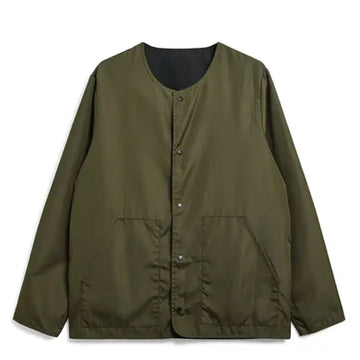 Taion Non Down Military Reversible Crew Neck Cardigan Black - Parasol Store