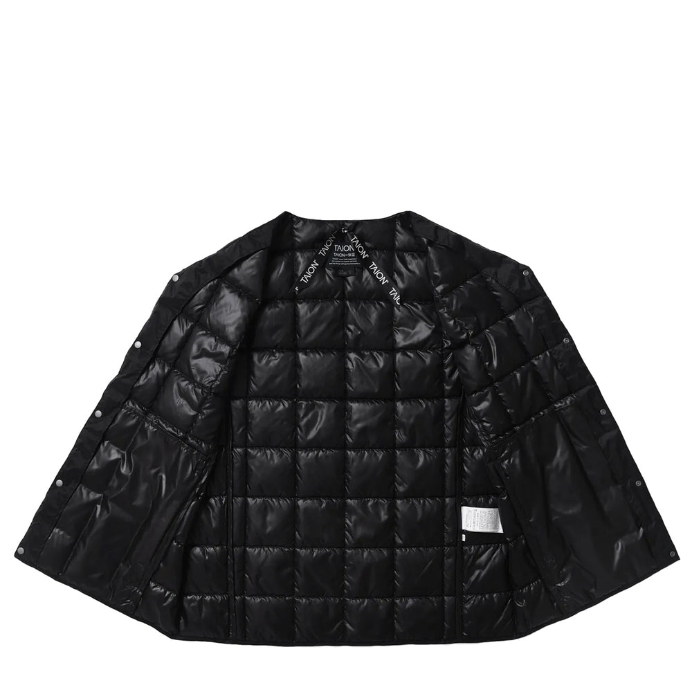 Taion V Neck Button Down Jacket Black - Parasol Store