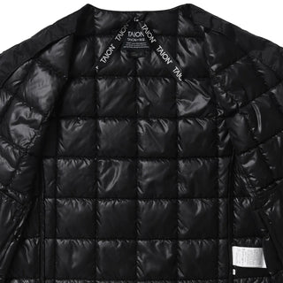 Taion Womens Crew Neck Button Down Jacket Black