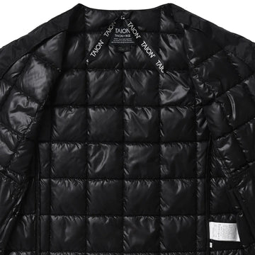 Taion Womens Crew Neck Button Down Jacket Black