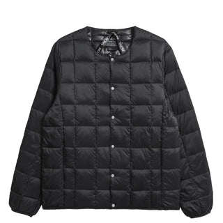 Taion Womens Crew Neck Button Down Jacket Black