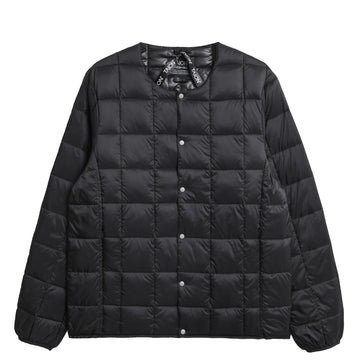 Taion Womens Crew Neck Button Down Jacket Black