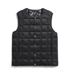 Taion Womens Crewneck Button Down Vest Black