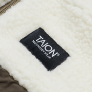 Taion Womens Down Boa Reversible Jacket Olive / Ivory Taion