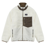 Taion Womens Down Boa Reversible Jacket Olive / Ivory Taion