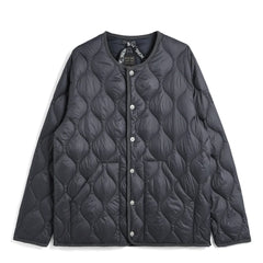 Taion Womens Military Crew Neck Down Jacket Soft Shell Dark Navy - Parasol Store