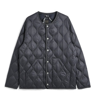 Taion Womens Military Crew Neck Down Jacket Soft Shell Dark Navy