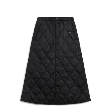 Taion Womens Military Snap Button Down Skirt Black