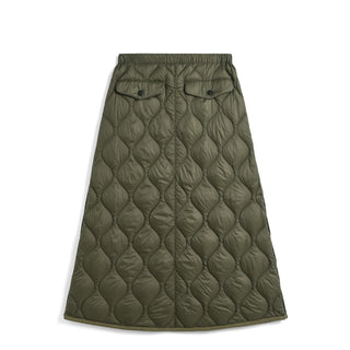 Taion Womens Military Snap Button Down Skirt Dark Sage Green - Parasol Store