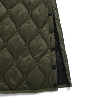 Taion Womens Military Snap Button Down Skirt Soft Shell Dark Olive