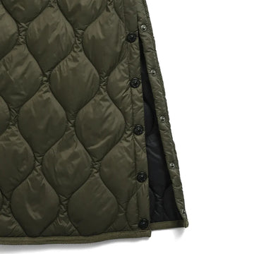 Taion Womens Military Snap Button Down Skirt Soft Shell Dark Olive