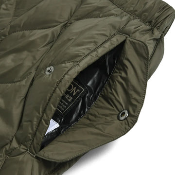 Taion Womens Military Snap Button Down Skirt Soft Shell Dark Olive