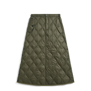 Taion Womens Military Snap Button Down Skirt Soft Shell Dark Olive