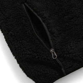 Taion Womens Pull Over Boa Hi Neck Jacket Black / Black