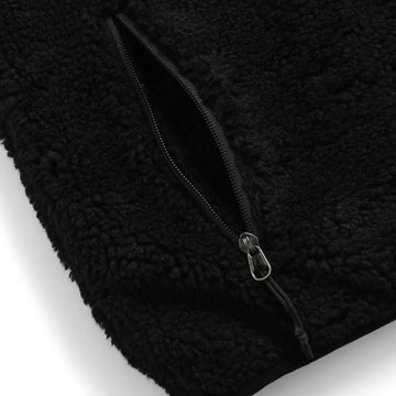 Taion Womens Pull Over Boa Hi Neck Jacket Black / Black