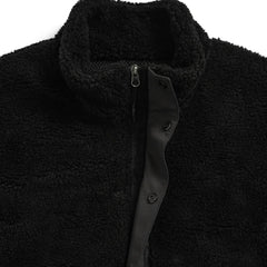 Taion Womens Pull Over Boa Hi Neck Jacket Black / Black - Parasol Store