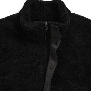 Taion Womens Pull Over Boa Hi Neck Jacket Black / Black