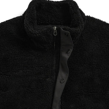 Taion Womens Pull Over Boa Hi Neck Jacket Black / Black