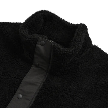 Taion Womens Pull Over Boa Hi Neck Jacket Black / Black