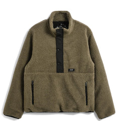 Taion Womens Pull Over Boa Hi Neck Jacket Dark Beige / Black - Parasol Store
