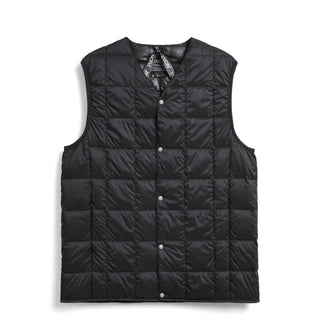 Taion Womens V-Neck Button Down Vest Black - Parasol Store