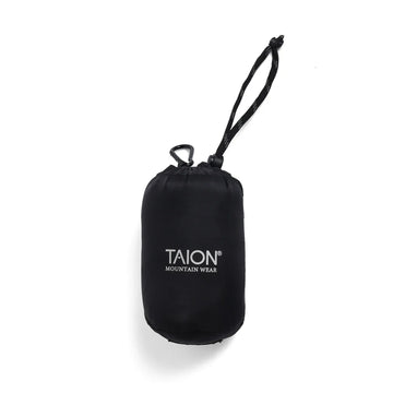 Taion Womens Volume Hood Down Coat Long Outer Black