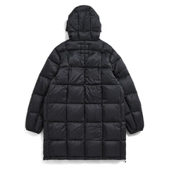 Taion Womens Volume Hood Down Coat Long Outer Black - Parasol Store