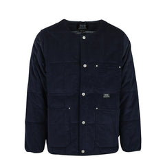 Taion Work Crew Neck Corduroy Down Jacket Dark Navy - Parasol Store
