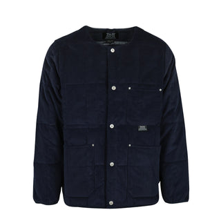 Taion Work Crew Neck Corduroy Down Jacket Dark Navy