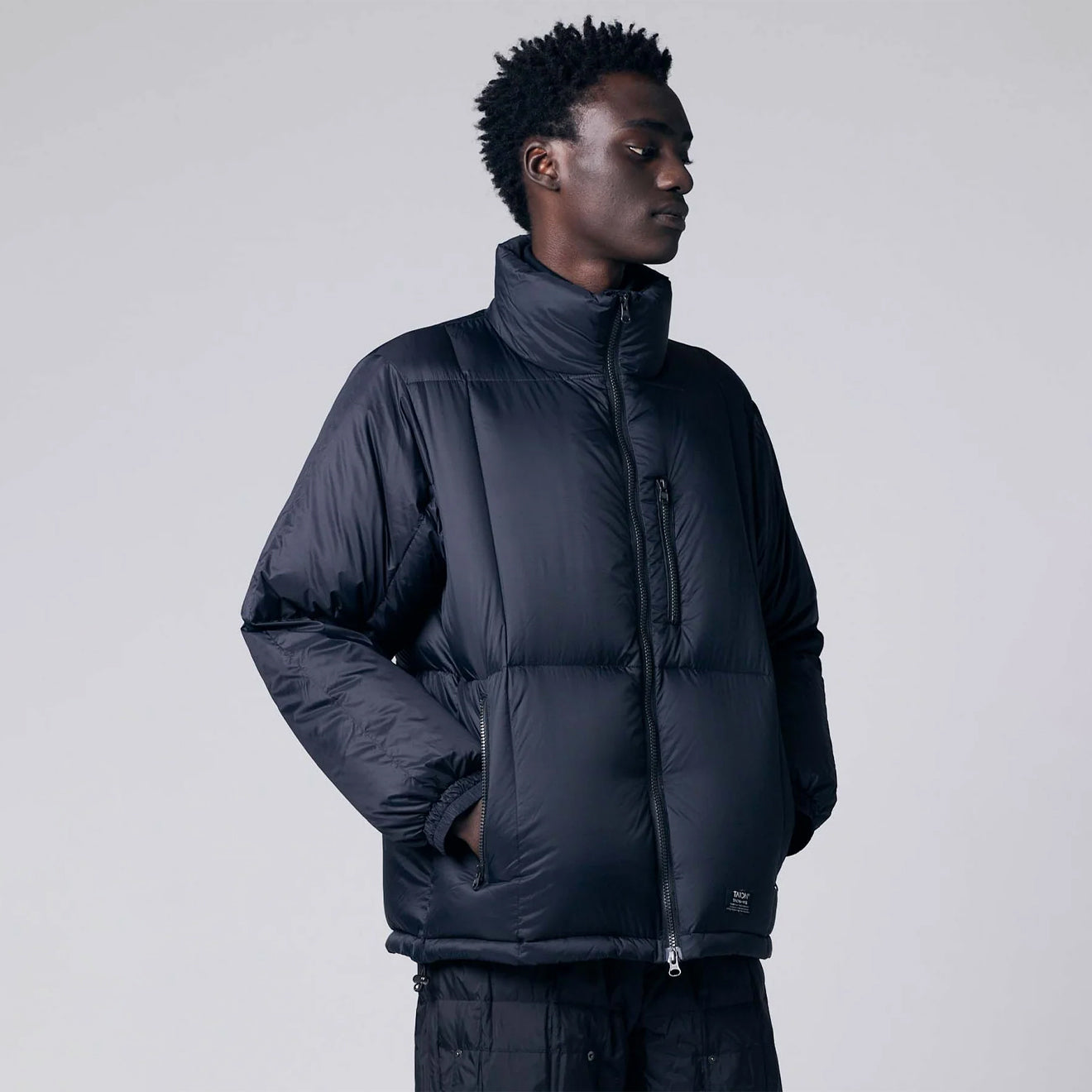 Taion Work W-Zip Volume Down Jacket Black – Parasol Store
