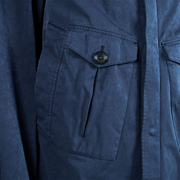 Ten C Hooded 2 Pocket Tempest Jacket Navy - Parasol Store