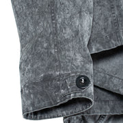 Ten C Hooded Fishtail Short Parka Jacket Washed Black - Parasol Store