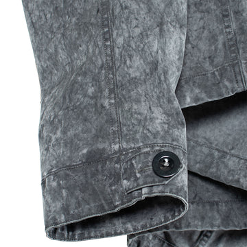 Ten C Hooded Fishtail Short Parka Jacket Washed Black - Parasol Store