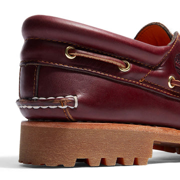 Timberland Authentic 3-Eye Lug Handsewn Boat Shoe Burgundy - Parasol Store