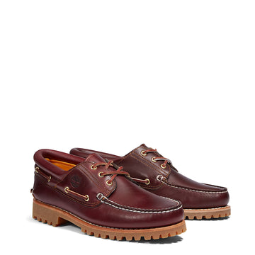 Timberland Authentic 3-Eye Lug Handsewn Boat Shoe Burgundy - Parasol Store