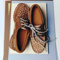 Timberland Womens Authentic 3-Eye Boat Shoe Mid Brown Full Grain Natural