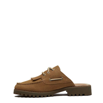 Timberland Womens Mix Tape Authentic Mule Beige - Parasol Store