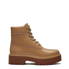 Timberland Womens Stone Street 6-Inch Waterproof Platform Boot Beige - Parasol Store