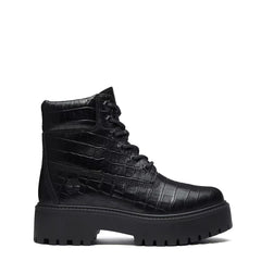 Timberland Womens Stone Street Platform 6-Inch Boot Black Full Grain