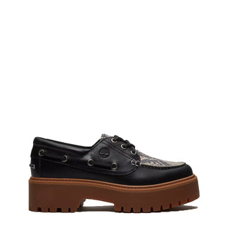Timberland Womens Stone Street Platform Boat Shoe Black - Parasol Store
