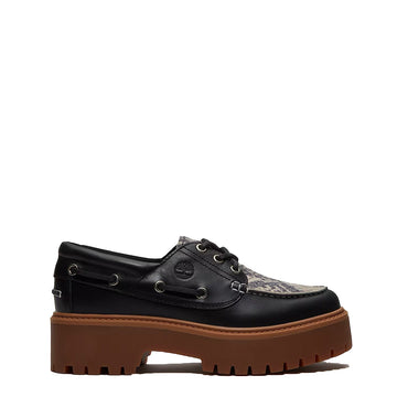 Timberland Womens Stone Street Platform Boat Shoe Black - Parasol Store